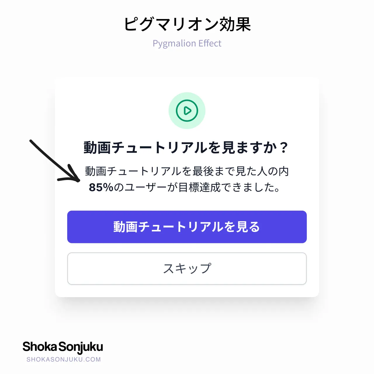 ピグマリオン効果 Pygmalion Effect UX 例